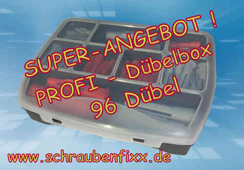 Dübel Profi Box 96 tlg - Universaldübel 6-12 mm